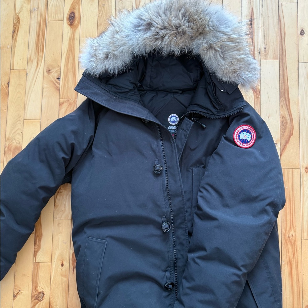 Canada Goose Black Puffer Jacket with Fur Hood